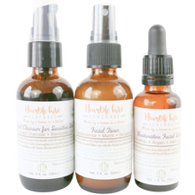 (Sensitive Skin) Daily 3-Step Skin Care Kit- Cleanser (2 oz.) + Toner (2 oz.) + Serum (1 oz.)