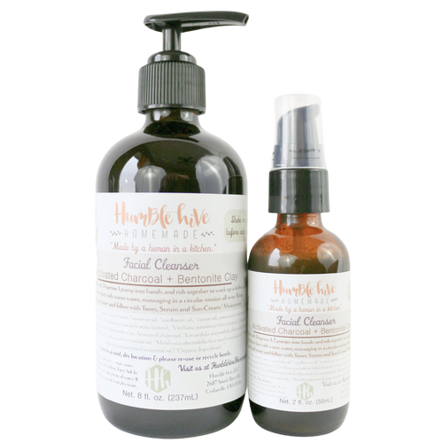 Step #1: Facial Cleanser with Activated Charcoal & Bentonite Clay (2 oz. or 8 oz.)