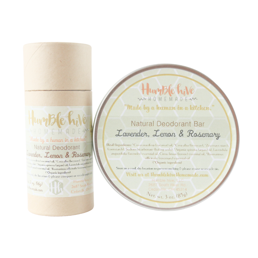 Toxin-Free, Natural Deodorant- Lavender, Lemon & Rosemary