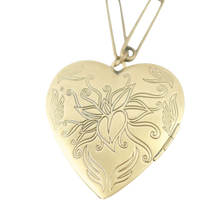 Solid Perfume Locket Necklace (Large Bronze Heart on 24-inch Arrow Necklace)