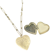 Solid Perfume Locket Necklace (Large Bronze Heart on 24-inch Arrow Necklace)