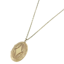 Solid Perfume Locket Necklace & Jar of Perfume (Small Bronze Oval on 18-inch Chain)