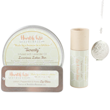 Mother's Day Gift Set- Silver Solid Perfume Locket Necklace, Lotion Bar, Lip & Cheek Stain, and Lip Gloss