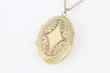Solid Perfume Locket Necklace (Small Bronze Oval on 18-inch Chain)