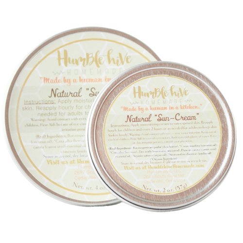 Natural Sun-Cream (2 oz. or 4 oz.)- Adults & Children