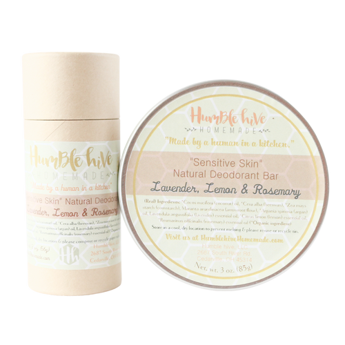 Toxin-Free, Natural Deodorant- Sensitive Skin, Lavender, Lemon & Rosemary