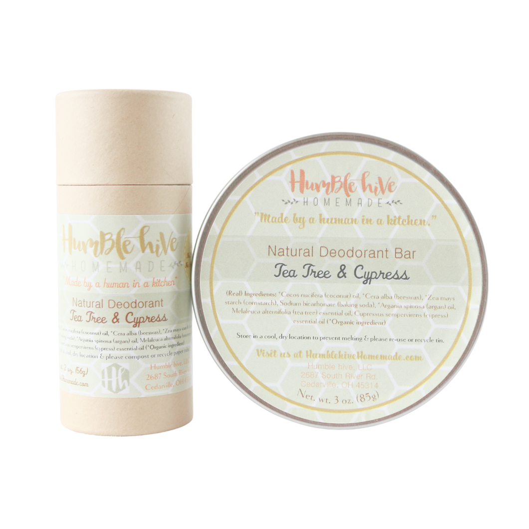 Toxin-Free, Natural Deodorant- Tea Tree & Cypress