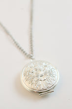 Solid Perfume Locket Necklace (Silver Circular Locket on Silver Chain)