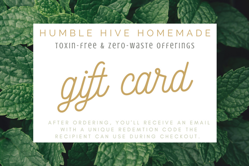 Humble hive Homemade Gift Card