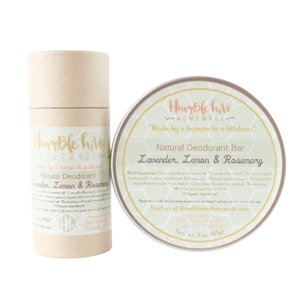 Toxin-Free & Zero-Waste Natural Deodorant- Lemon & Rosemary – hive Homemade